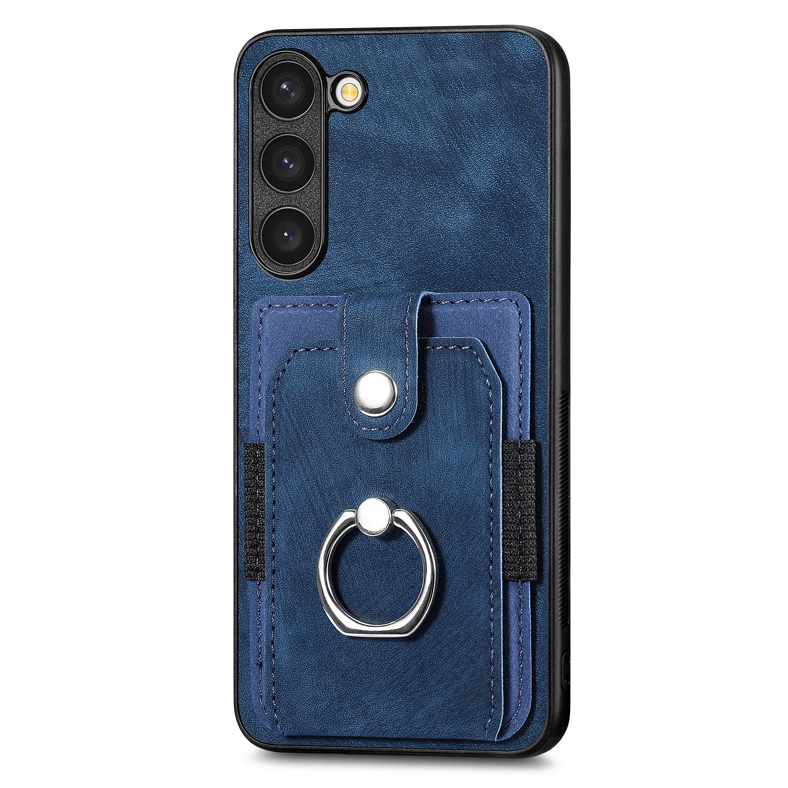 For Samsung Galaxy S23 Card Holder PU Leather PC TPU Cover with Ring Kickstand Phone Case For Samsung Galaxy S23 Card Holder PU Leather PC TPU Cover with Ring Kickstand Phone Case